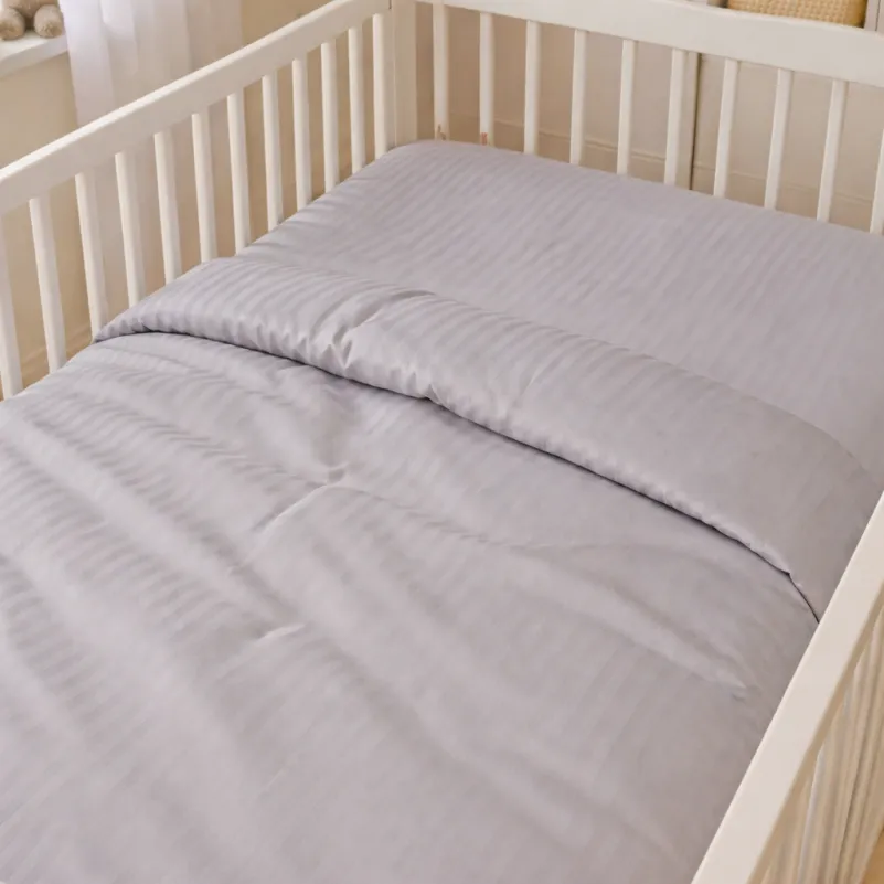 Комплект постельного белья Сатин LITTLE KIDS Satin Stripe 30-0010 Light Gray - 5
