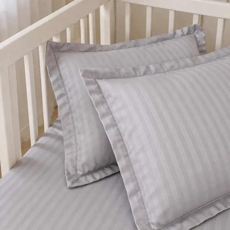 Комплект постельного белья Сатин LITTLE KIDS Satin Stripe 30-0010 Light Gray - 4