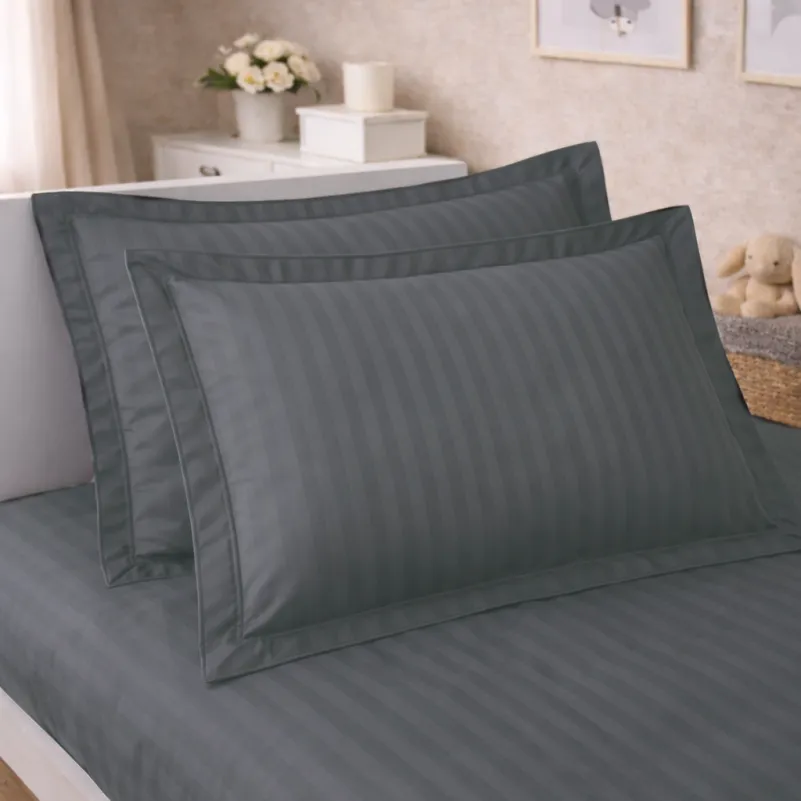 Комплект постельного белья Сатин JUNIOR Satin Stripe 30-0012 Dark Gray - 4