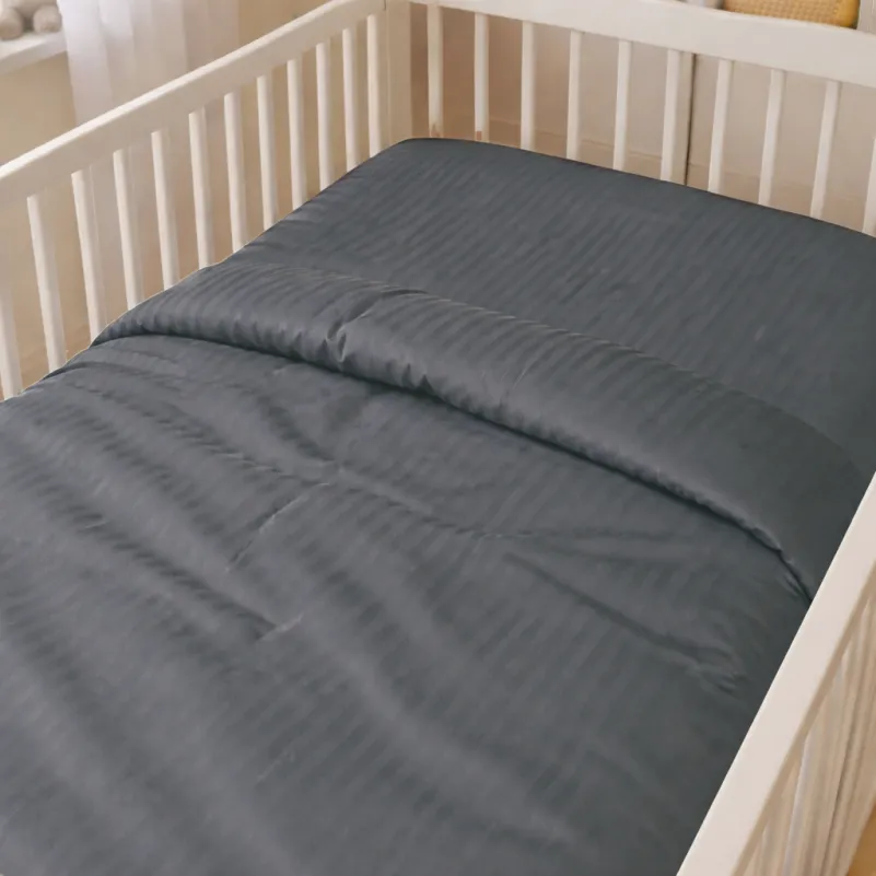 Комплект постельного белья Сатин LITTLE KIDS Satin Stripe 30-0012 Dark Gray - 5