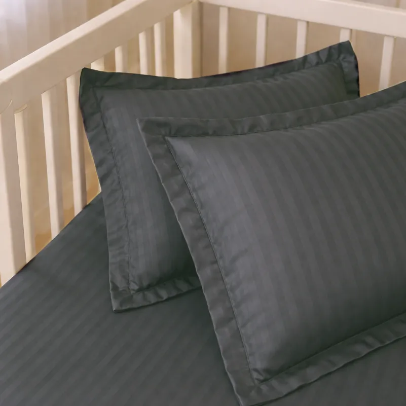 Комплект постельного белья Сатин LITTLE KIDS Satin Stripe 30-0012 Dark Gray - 4