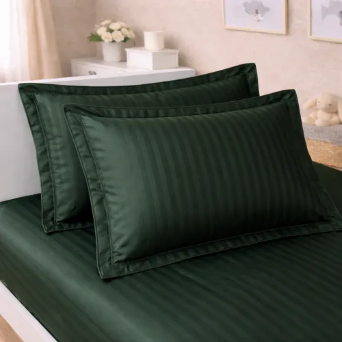 Комплект постельного белья Сатин JUNIOR Satin Stripe 30-0017 Green - 5