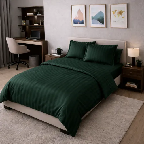 Комплект постельного белья Сатин TEENAGER Satin Stripe 30-0017 Green