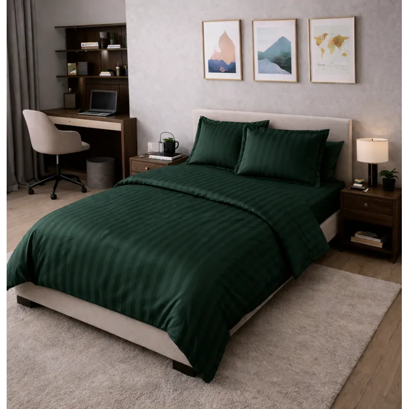 Комплект постельного белья Сатин TEENAGER Satin Stripe 30-0017 Green