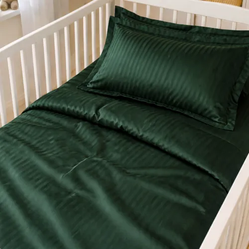 Комплект постельного белья Сатин LITTLE KIDS Satin Stripe 30-0017 Green