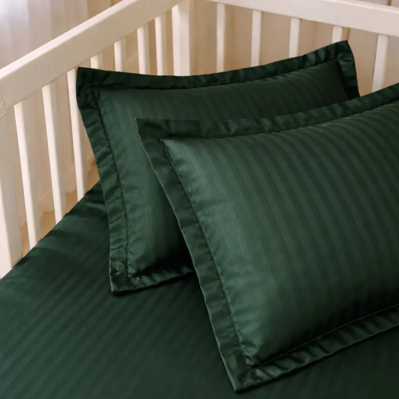 Комплект постельного белья Сатин LITTLE KIDS Satin Stripe 30-0017 Green - 5