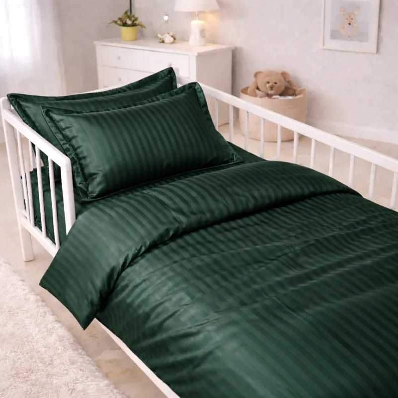 Комплект постельного белья Сатин BABY Satin Stripe 30-0017 Green