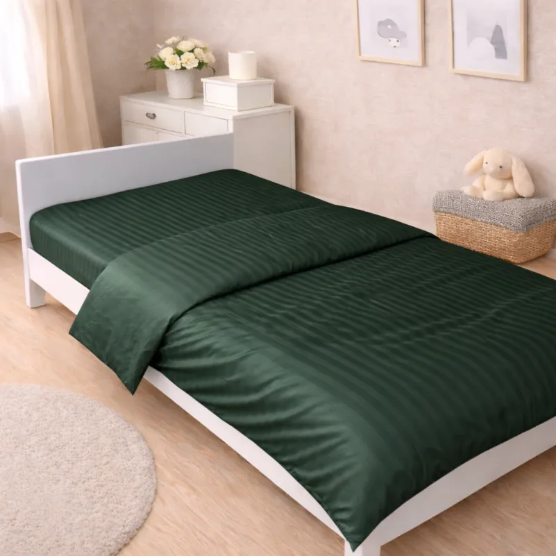 Комплект постельного белья Сатин TEENAGER Satin Stripe 30-0017 Green - 5