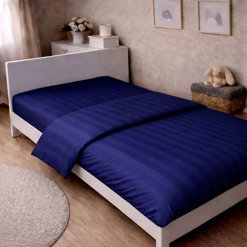 Комплект постельного белья Сатин JUNIOR Satin Jacquard Blu sea - 7