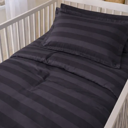 Комплект постельного белья Сатин BABY Satin Jacquard "Graphite" - 1