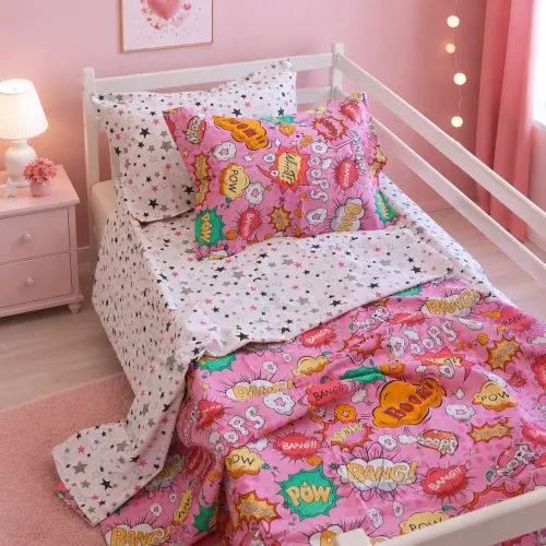 Комплект постельного белья Ranforce Elite TEENAGER 17-0512 Bombs pink