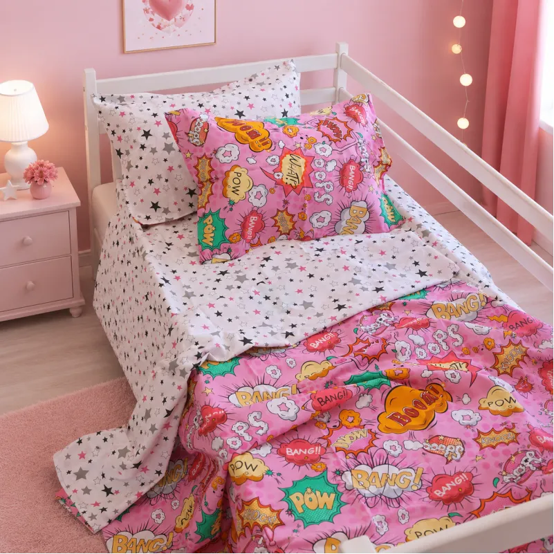 Комплект постельного белья Ranforce Elite JUNIOR 17-0512 Bombs pink