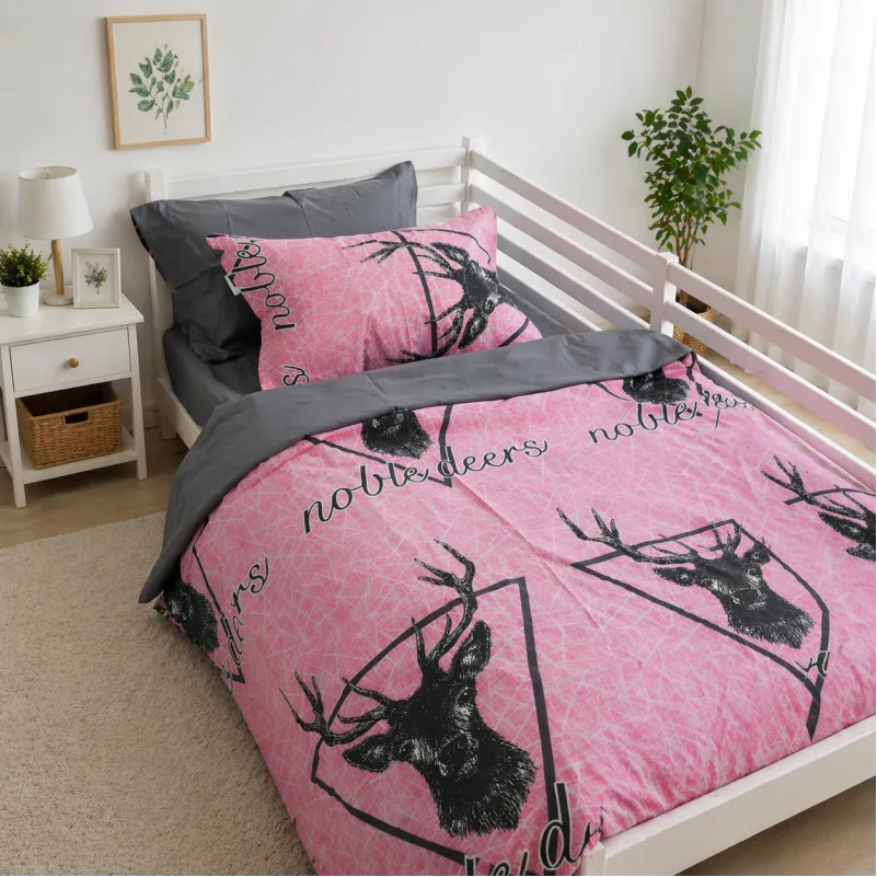 Комплект постельного белья Бязь JUNIOR 17-0516 Noble deers pink - 9