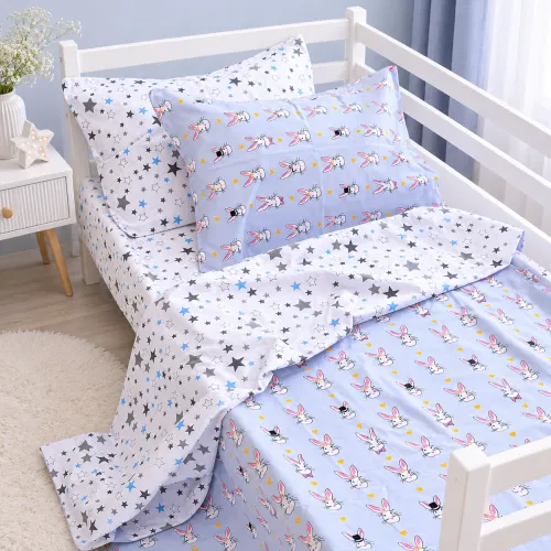 Комплект постельного белья Ranforce Elite TEENAGER 17-0527 Bunnies