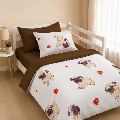 Комплект постельного белья Бязь TEENAGER 17-0566 Pug-dog
