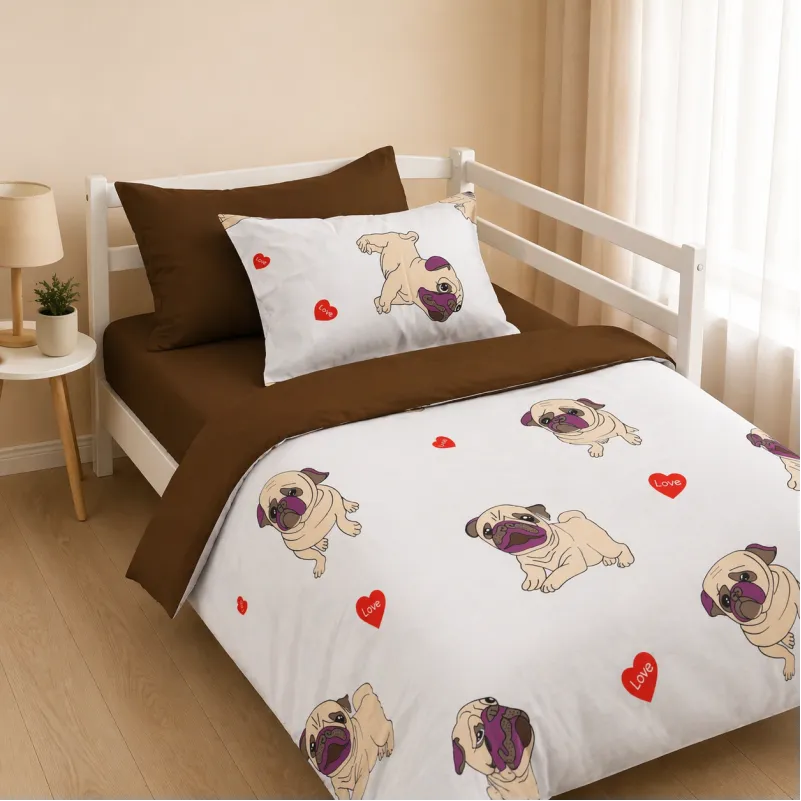 Комплект постельного белья Бязь TEENAGER 17-0566 Pug-dog