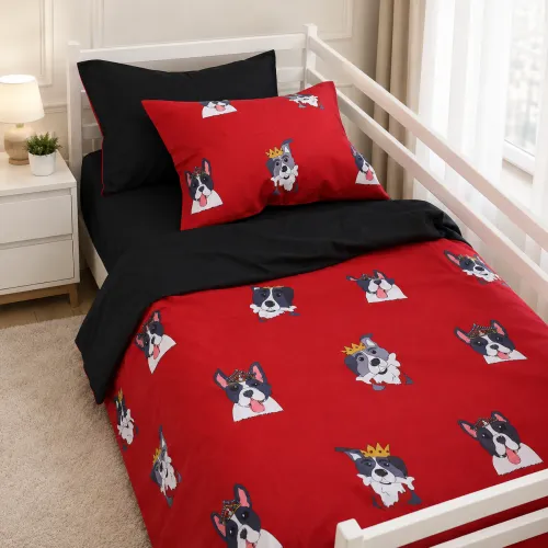 Комплект постельного белья Ranforce Elite TEENAGER 17-0568 Kings of dogs