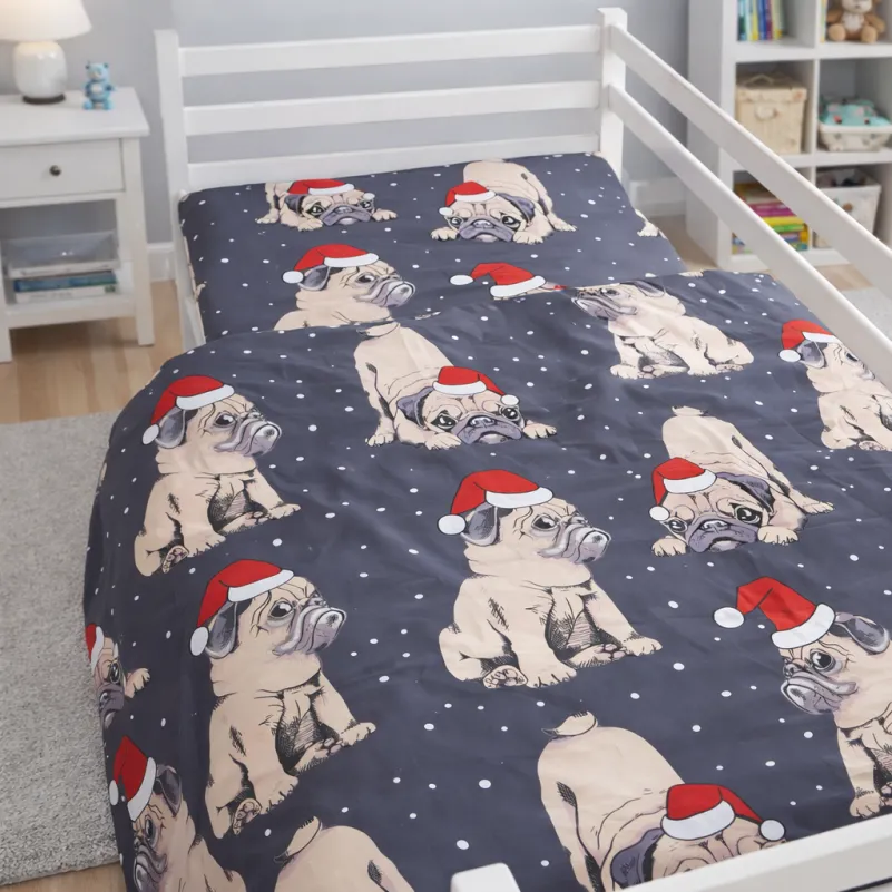 Комплект постельного белья Ranforce Elite JUNIOR 17-0598 New Year's pug - 8