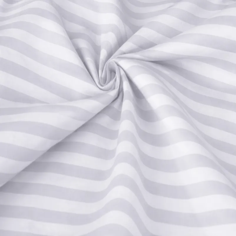 Комплект постельного белья  Бязь JUNIOR 17-0600 Stripe White Gray - 7