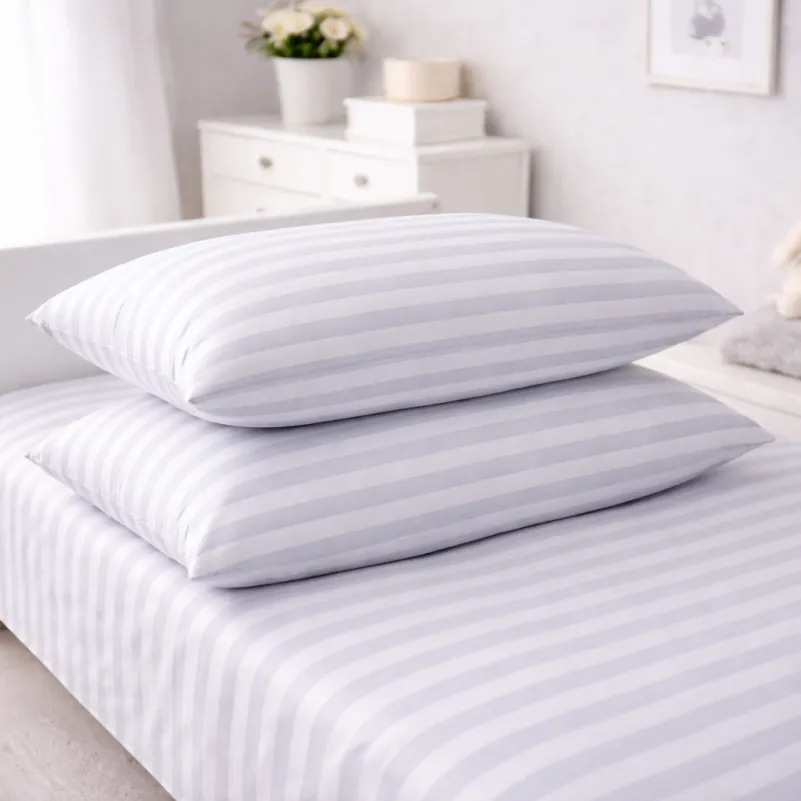 Комплект постельного белья  Бязь JUNIOR 17-0600 Stripe White Gray - 4