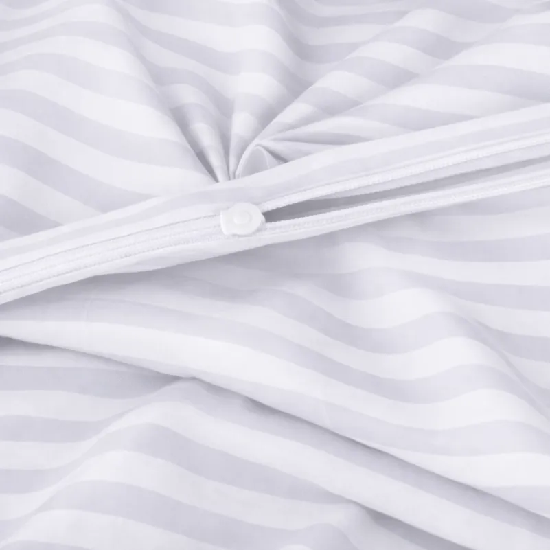 Комплект постельного белья  Бязь JUNIOR 17-0600 Stripe White Gray - 8