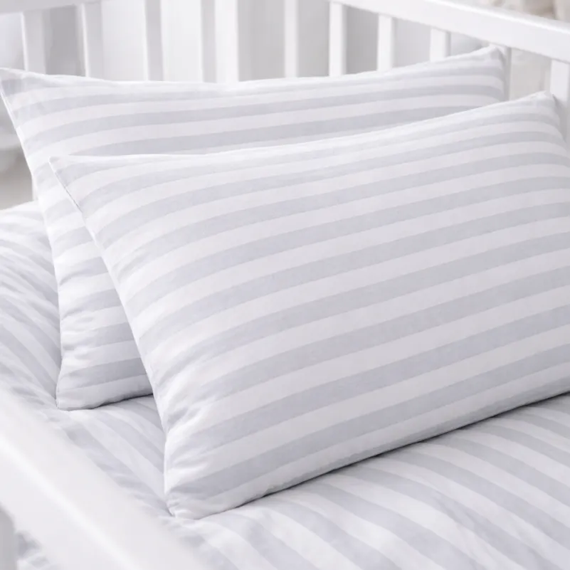 Комплект постельного белья Бязь LITTLE KIDS 17-0600 Stripe White Gray - 4