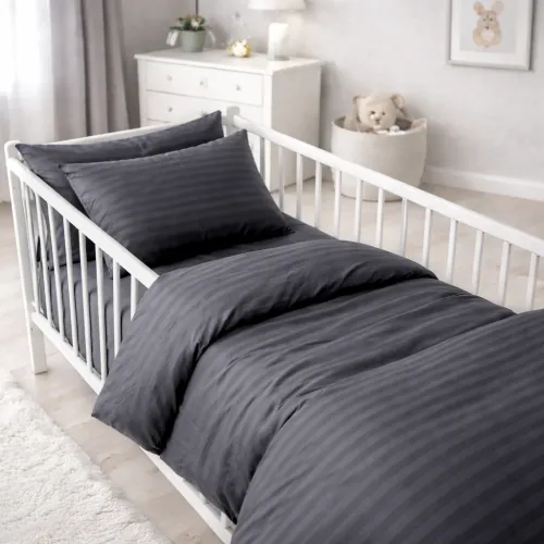 Комплект постельного белья Бязь BABY 17-0601 Stripe Gray - 1