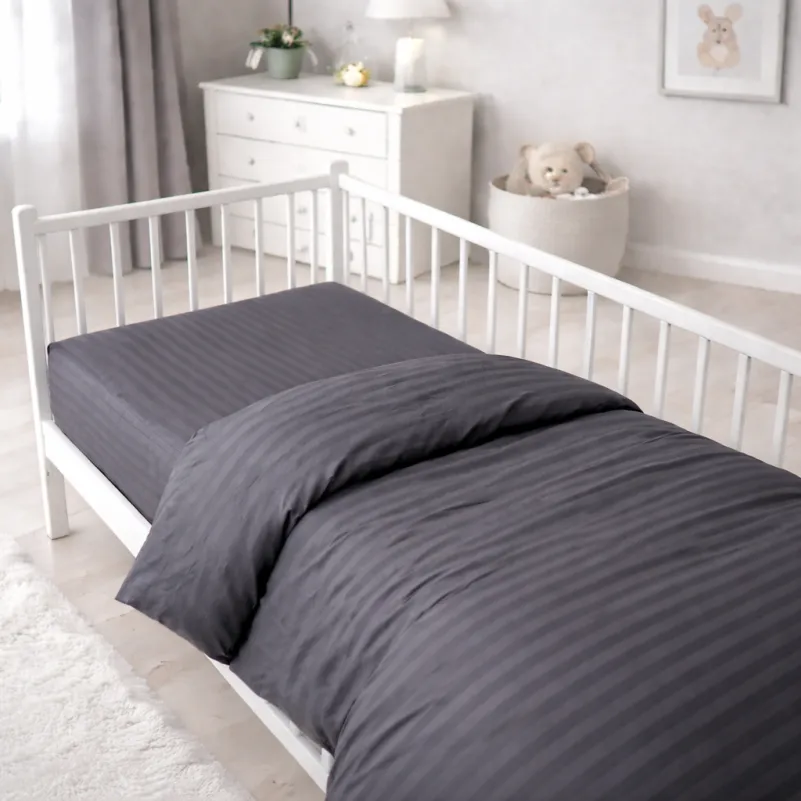 Комплект постельного белья Бязь BABY 17-0601 Stripe Gray Фото - 6