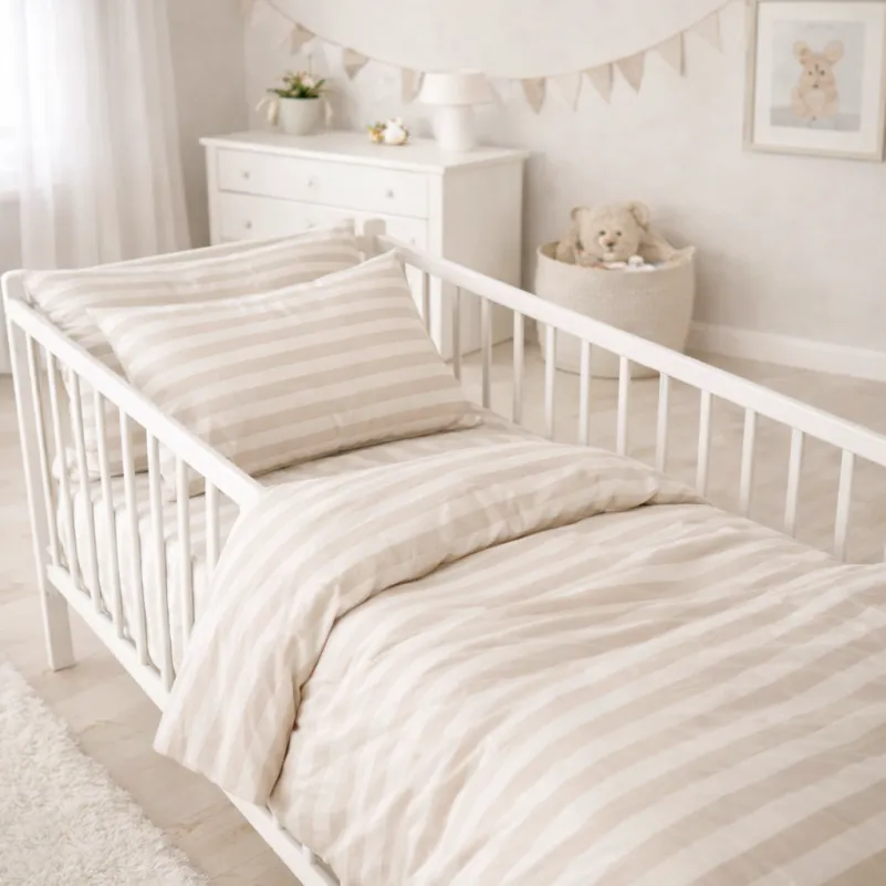 Комплект постельного белья Бязь BABY 17-0604 Stripe Yellow