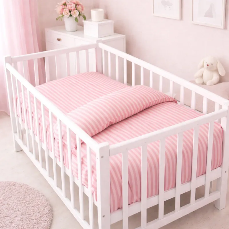 Комплект постельного белья Бязь LITTLE KIDS 17-0607 Stripe Pink - 5