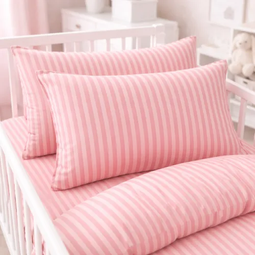 Комплект постільної білизни Бязь LITTLE KIDS 17-0607 Stripe Pink - 5