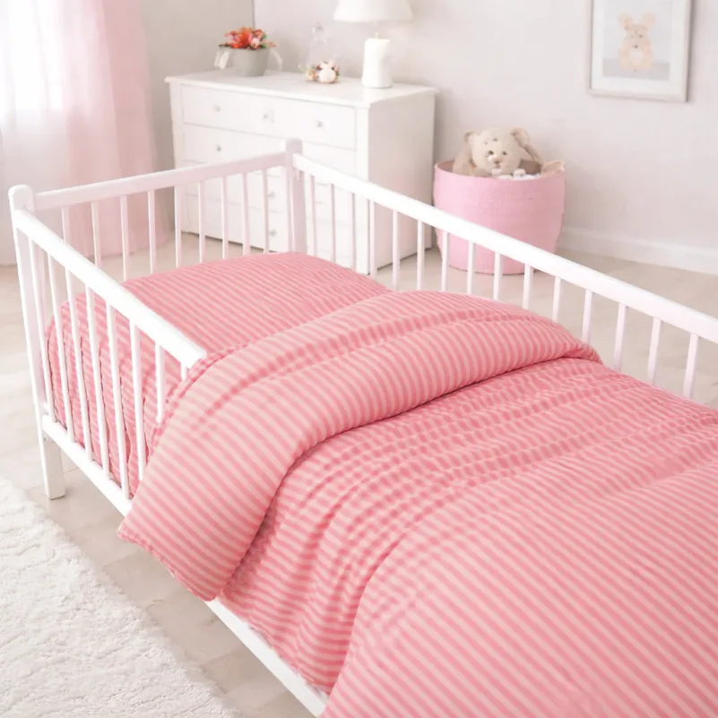 Комплект постельного белья Ranforce Elite BABY 17-0607 Stripe Pink Фото - 6