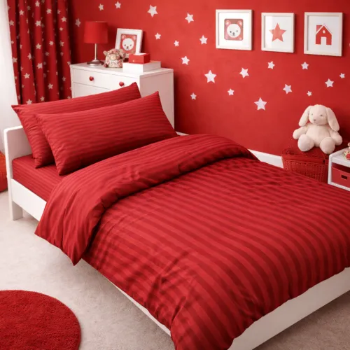 Комплект постельного белья  Бязь JUNIOR 17-0608 Stripe Red