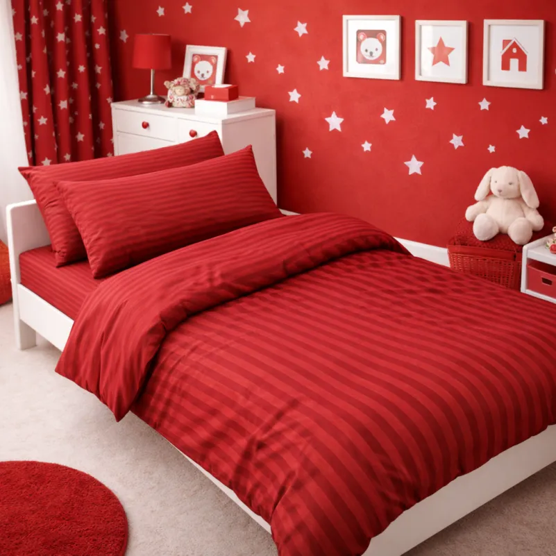 Комплект постельного белья  Бязь JUNIOR 17-0608 Stripe Red