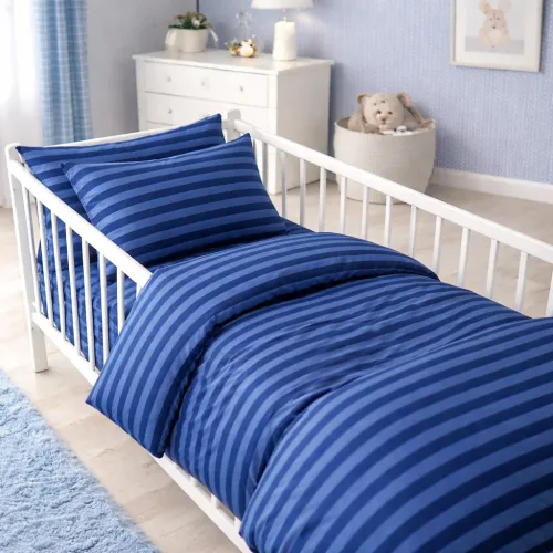 Комплект постельного белья Ranforce Elite BABY 17-0609 Stripe Blue - 1