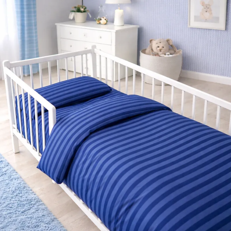 Комплект постельного белья Ranforce Elite BABY 17-0609 Stripe Blue Фото - 6