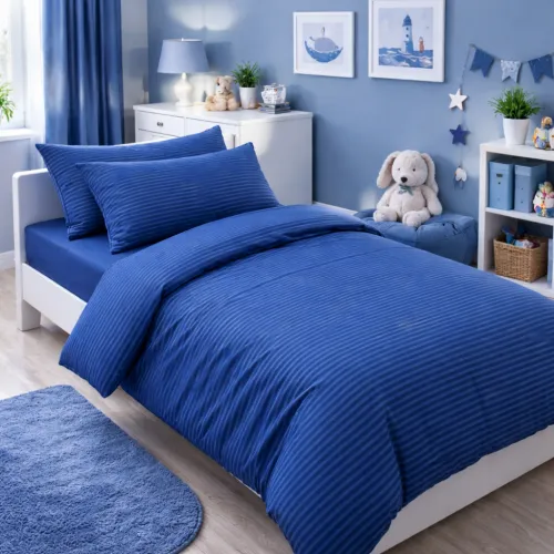 Комплект постельного белья  Бязь JUNIOR 17-0609 Stripe Blue