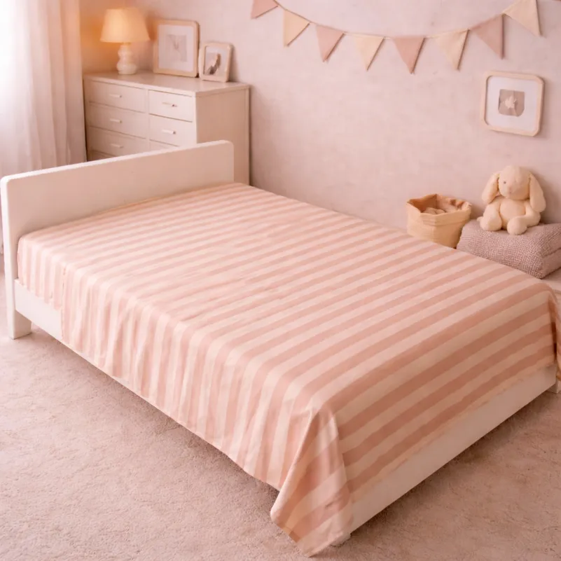 Комплект постельного белья  Бязь JUNIOR 17-0610 Stripe Light Brown - 5