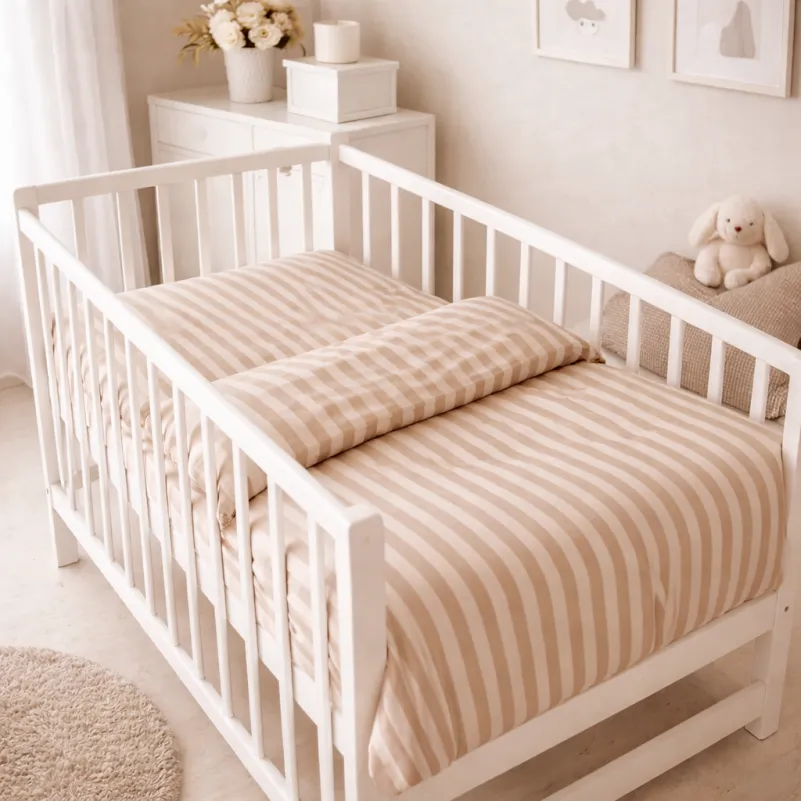 Комплект постельного белья Бязь LITTLE KIDS 17-0610 Stripe Light Brown - 5