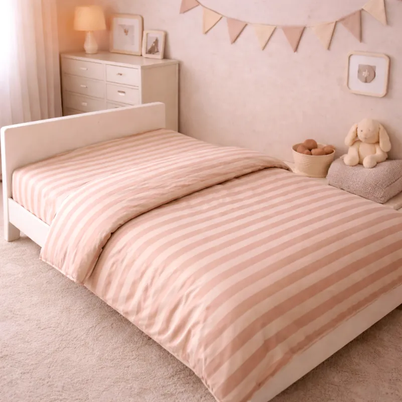 Комплект постельного белья  Бязь JUNIOR 17-0610 Stripe Light Brown - 6