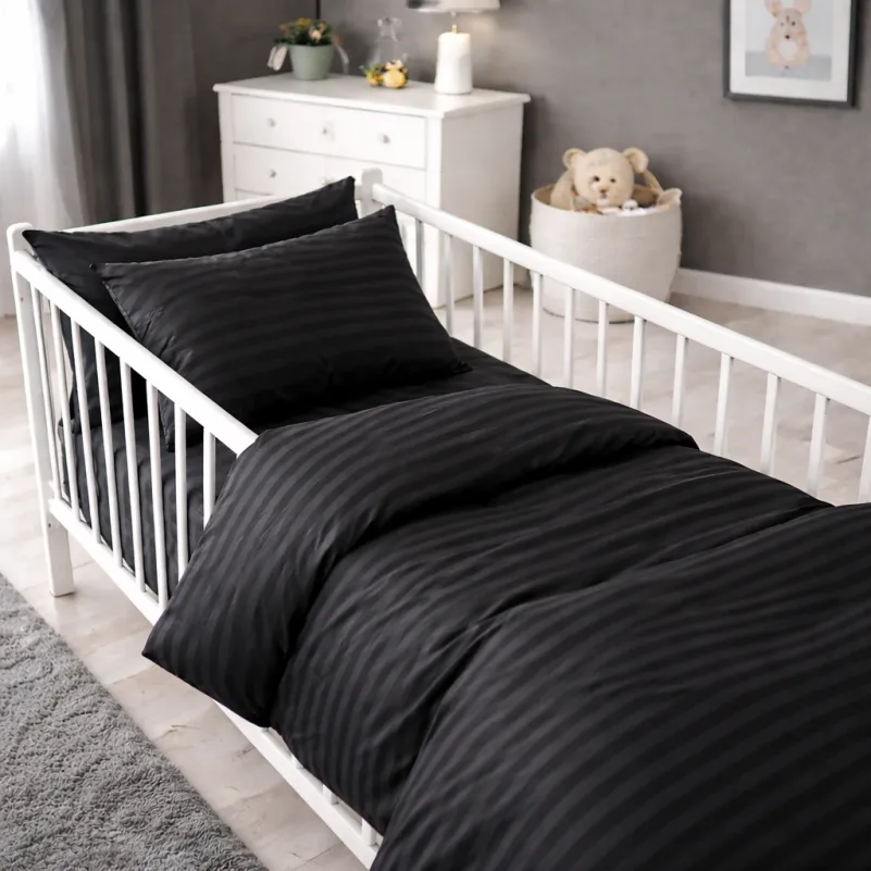 Комплект постельного белья Бязь BABY 17-0611 Stripe Black