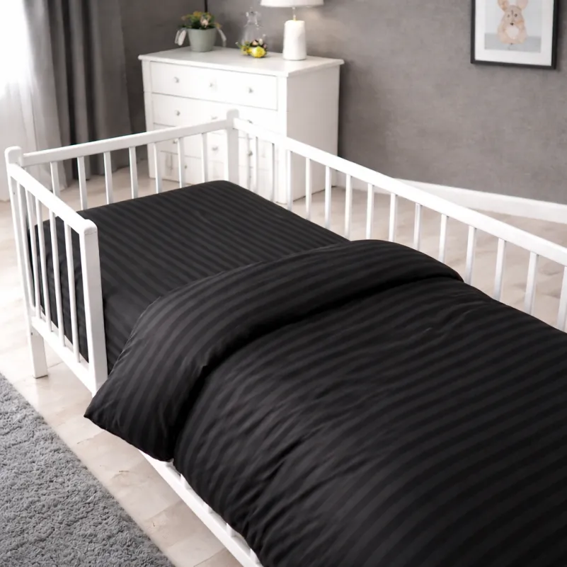 Комплект постельного белья Бязь BABY 17-0611 Stripe Black Фото - 6