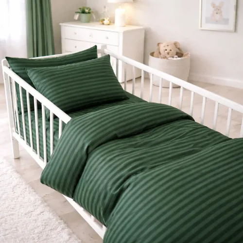 Комплект постельного белья Бязь BABY 17-0612 Stripe Emerald - 1