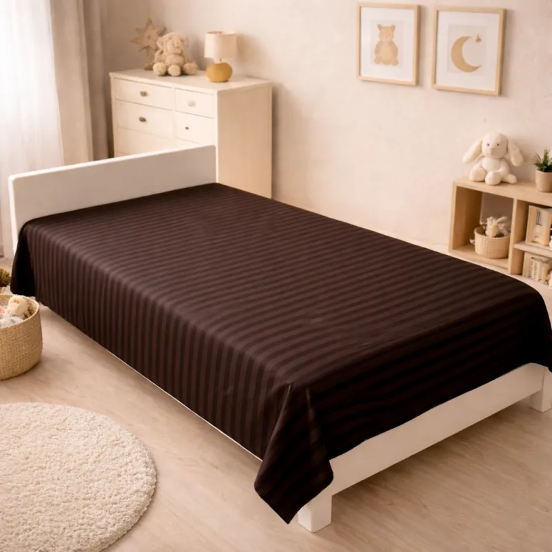 Комплект постельного белья  Бязь JUNIOR 17-0617 Stripe Brown - 5