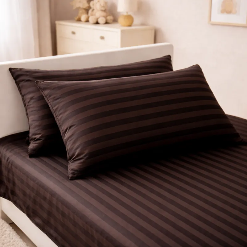 Комплект постельного белья  Бязь JUNIOR 17-0617 Stripe Brown - 4