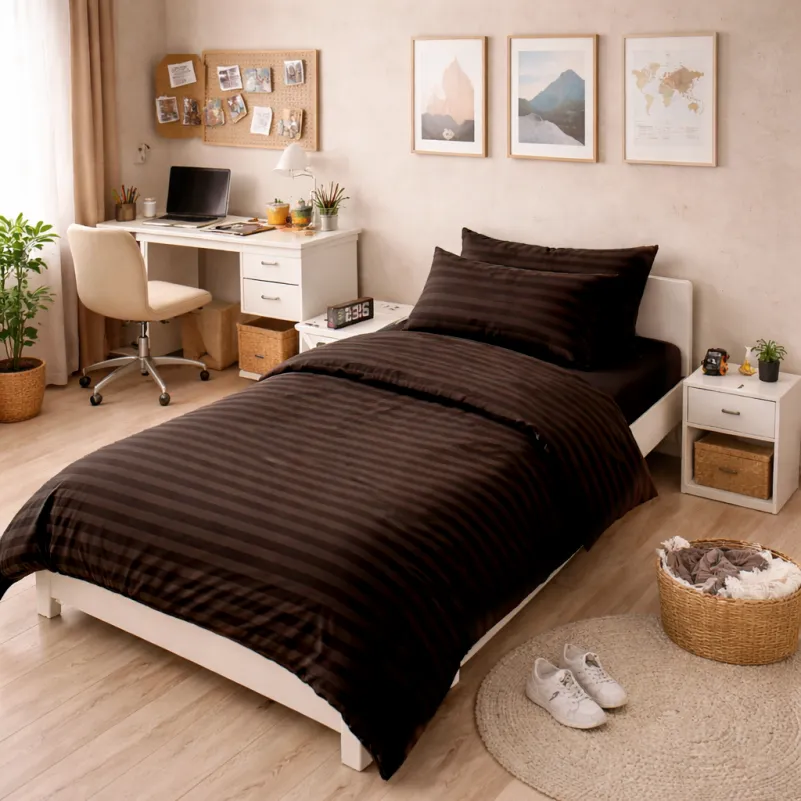 Комплект постельного белья Бязь TEENAGER 17-0617 Stripe Brown