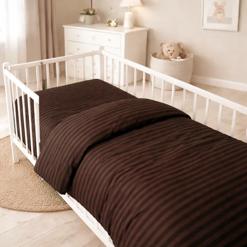 Комплект постельного белья Бязь BABY 17-0617 Stripe Brown Фото - 6