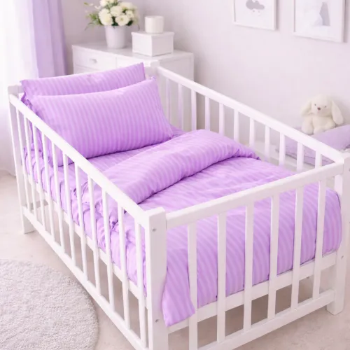 Комплект постельного белья Бязь LITTLE KIDS 17-0618 Stripe Purple