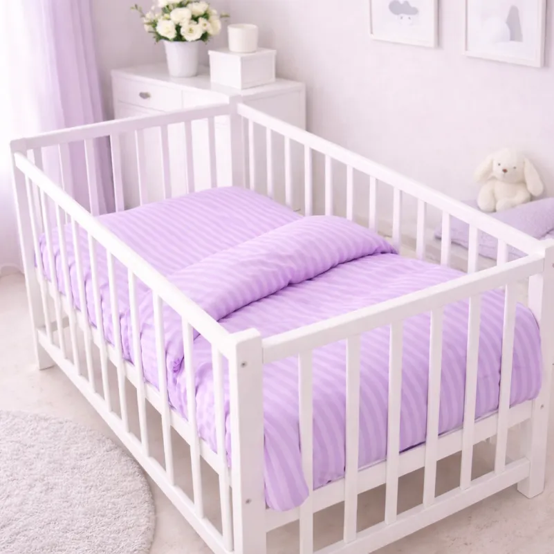 Комплект постельного белья Бязь LITTLE KIDS 17-0618 Stripe Purple - 5