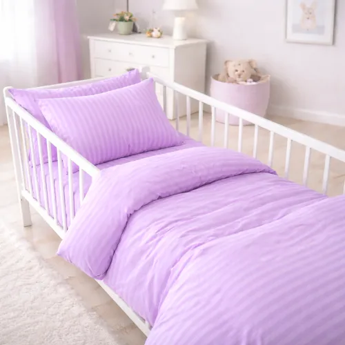 Комплект постельного белья Бязь BABY 17-0618 Stripe Purple - 1